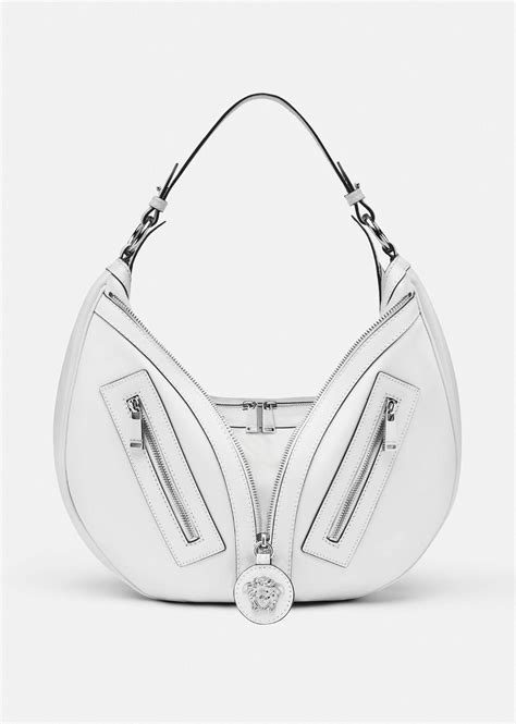 versace palazzo clutch white|versace hobo bags.